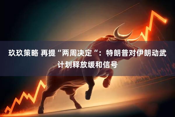 玖玖策略 再提“两周决定“：特朗普对伊朗动武计划释放缓和信号