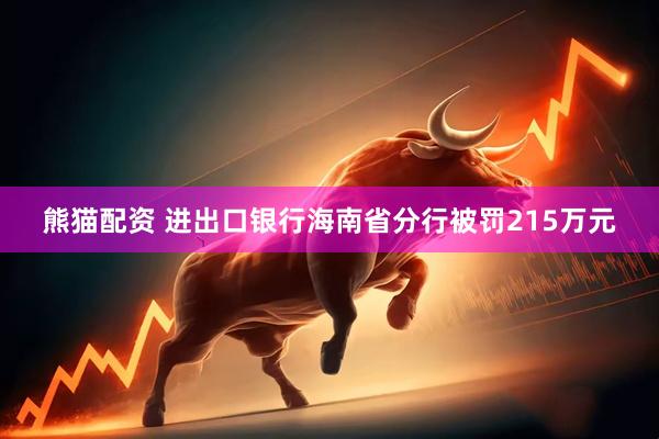 熊猫配资 进出口银行海南省分行被罚215万元